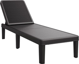 vidaXL - Ligbed - 159x57x83,5 - cm - polypropeen - zwart