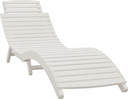 vidaXL - Ligbed - 184x55x64 - cm - massief - acaciahout - wit