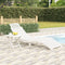 vidaXL - Ligbed - 184x55x64 - cm - massief - acaciahout - wit