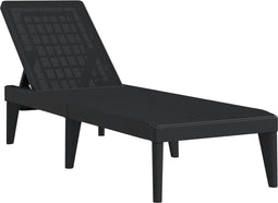 vidaXL - Ligbed - 186x60x29 - cm - polypropeen - antracietkleurig