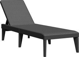 vidaXL - Ligbed - 186x60x29 - cm - polypropeen - antracietkleurig