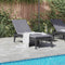 vidaXL - Ligbed - 186x60x29 - cm - polypropeen - antracietkleurig