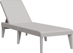 vidaXL - Ligbed - 186x60x29 - cm - polypropeen - grijs