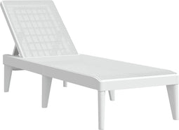 vidaXL - Ligbed - 186x60x29 - cm - polypropeen - wit