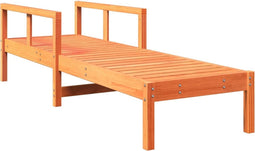 vidaXL - Ligbed - 199,5x62x55 - cm - massief - grenenhout - wasbruin