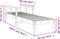 vidaXL - Ligbed - 199,5x62x55 - cm - massief - grenenhout - wasbruin