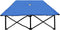 vidaXL - Ligbed - 2-persoons - inklapbaar - staal - blauw