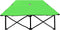 vidaXL - Ligbed - 2-persoons - inklapbaar - staal - groen