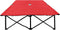 vidaXL - Ligbed - 2-persoons - inklapbaar - staal - rood