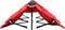 vidaXL - Ligbed - 2-persoons - inklapbaar - staal - rood