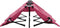 vidaXL - Ligbed - 2-persoons - inklapbaar - staal - roze