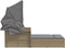 vidaXL - Ligbed - 2-persoons - luifel - en - kussens - poly - rattan - gemengd - beige