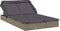 vidaXL - Ligbed - 2-persoons - met - dak - 213x118x97 - cm - poly - rattan - grijs