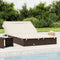 vidaXL - Ligbed - 2-persoons - met - dak - 213x118x97 - cm - poly - rattan - bruin