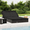 vidaXL - Ligbed - 2-persoons - met - dak - 213x118x97 - cm - poly - rattan - zwart