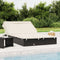 vidaXL - Ligbed - 2-persoons - met - dak - 213x118x97 - cm - poly - rattan - zwart