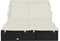 vidaXL - Ligbed - 2-persoons - met - dak - 213x118x97 - cm - poly - rattan - zwart
