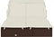 vidaXL - Ligbed - 2-persoons - met - dak - 213x118x97 - cm - poly - rattan - bruin