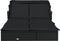 vidaXL - Ligbed - 2-persoons - met - dak - 213x118x97 - cm - poly - rattan - zwart