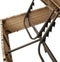 vidaXL - Ligbed - 2-persoons - met - kussens - en - parasol - poly - rattan - beige