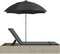 vidaXL - Ligbed - 2-persoons - met - kussens - en - parasol - poly - rattan - lichtgrijs