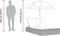 vidaXL - Ligbed - 2-persoons - met - kussens - en - parasol - poly - rattan - zwart