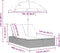 vidaXL - Ligbed - 2-persoons - met - kussens - en - parasol - poly - rattan - grijs