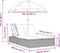 vidaXL - Ligbed - 2-persoons - met - kussens - en - parasol - poly - rattan - lichtgrijs