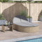 vidaXL - Ligbed - 2-persoons - met - kussens - poly - rattan - beige