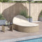 vidaXL - Ligbed - 2-persoons - met - kussens - poly - rattan - beige