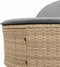 vidaXL - Ligbed - 2-persoons - met - kussens - poly - rattan - beige