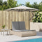vidaXL - Ligbed - 2-persoons - met - kussens - poly - rattan - beige