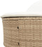 vidaXL - Ligbed - 2-persoons - met - kussens - poly - rattan - beige