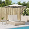 vidaXL - Ligbed - 2-persoons - met - kussens - poly - rattan - beige