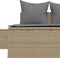 vidaXL - Ligbed - 2-persoons - met - kussens - poly - rattan - beige
