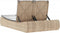 vidaXL - Ligbed - 2-persoons - met - kussens - poly - rattan - beige