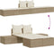 vidaXL - Ligbed - 2-persoons - met - kussens - poly - rattan - beige