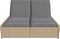 vidaXL - Ligbed - 2-persoons - met - kussens - poly - rattan - beige
