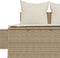 vidaXL - Ligbed - 2-persoons - met - kussens - poly - rattan - beige
