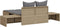 vidaXL - Ligbed - 2-persoons - met - kussens - poly - rattan - beige