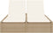 vidaXL - Ligbed - 2-persoons - met - kussens - poly - rattan - beige