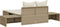vidaXL - Ligbed - 2-persoons - met - kussens - poly - rattan - beige