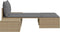 vidaXL - Ligbed - 2-persoons - met - kussens - poly - rattan - beige