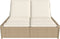 vidaXL - Ligbed - 2-persoons - met - kussens - poly - rattan - beige