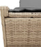 vidaXL - Ligbed - 2-persoons - met - kussens - poly - rattan - beige