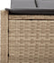 vidaXL - Ligbed - 2-persoons - met - kussens - poly - rattan - beige