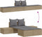 vidaXL - Ligbed - 2-persoons - met - kussens - poly - rattan - beige