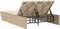 vidaXL - Ligbed - 2-persoons - met - kussens - poly - rattan - beige