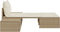 vidaXL - Ligbed - 2-persoons - met - kussens - poly - rattan - beige