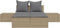 vidaXL - Ligbed - 2-persoons - met - kussens - poly - rattan - beige